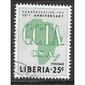 LIBERIA CCTA CSA ON MAP OUTLINE AFRICA USED