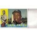 HANK AARON 1960 AUTOGRAPHED MILWAUKEE BRAVES HO...