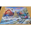 Majestic Puzzles Holiday Puzzle Series Red Barn...