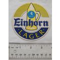 vintage Beer Mat - Einhorn Lager