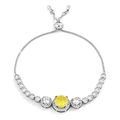 Adjustable Rhodium Plated Graduated Yellow CZ B...
