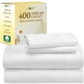 California Design Den Striped Queen Sheet Set -...