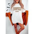 White PUMPKIN SPICE Leopard Graphic Tunic T Shirt