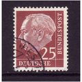 GERMANY 1954 25pf PURPLE PRES HEUSS SG 1112 FIN...