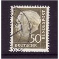 GERMANY 1954 50pf OLIVE PRES HEUSS SG 1122e FIN...