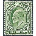 Falkland Islands 1904 SG43 1/2d Yellow-Green Mo...