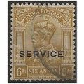 India 1912 O87 6a Yellow-Bistre SERVICE Fine Us...