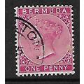 BERMUDA 1865 SG 1 1d ROSE RED FINE USED