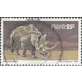 SOUTH WEST AFRICA, MAMMAL, Black Rhinoceros, brown 1980, 25c