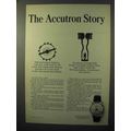 1964 Bulova Accutron Model 412 Watch Ad - The Story