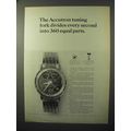 1964 Bulova Accutron Model H Watch Ad - Tuning Fork