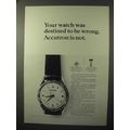 1964 Bulova Accutron Model 602 Watch Ad - Destined