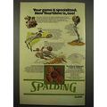 1976 Spalding Baseball Glove Ad - Pitcher, Outf...
