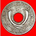 GREAT BRITAIN (1937-1943): EAST AFRICA ★ 5 CENT...