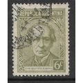 ARGENTINA REP 1935 PORTRAITS 6c GREEN ALBERD SG...