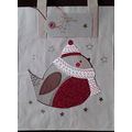 Hand decorated . Brown paper carrier bags Chris...