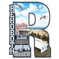 Rehoboth Beach with Gazebo, Sign and Boardwalk ...