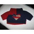 Red/Navy Patriotic Heart Knit Pullover Sweater ...