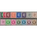 1937 SG46-475 Dark Colours Definitive Set of 15...