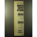1960 Braniff Airways Ad - Fly Braniff World's fastest jetliner