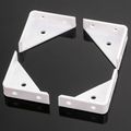 4Pc CORNER BRACE BRACKETS 2" White Plastic 90 D...