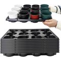 12 Cell round Nursery Pots Trays Thickened Dura...