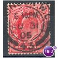 GB stamps 1902-10 KEV11 - 1d SG219 London 8