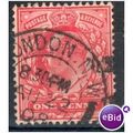 GB stamps 1902-10 KEV11 - 1d SG219 London 99