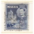 MALTA 1943 SG 223a 3d BLUE FINE USED #4