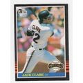 1985 Donruss Jack Clark baseball card #65 – Giants