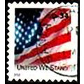USA 2001 Flag 34c Used Stamp bs.