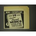 1940 Frank Medico Filter Pipes Ad - For Father'...