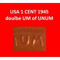 2 S WHEAT (1909-1958):USA★1 CENT 1945 DISCOVERY...