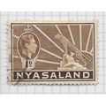 NYASALAND 1938 ONE PENNY USED KG6