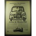 1960 Austin and Morris 850 Cars Ad - Announcing a revolutionary kind of car!