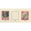 GB 1902 KE7 SHADES x2 GREENS & REDS USED SG257 ...