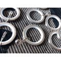 15 Metal Chrome Curtain Rings for Curtain Poles...