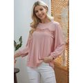 Women's Laced See Through Longsleeve Top