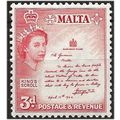 Malta 1956 SG272 3d Rose-Red Mounted Mint . ..