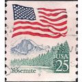 USA, Flag Over Yosemite, green 1988, 25c, #2