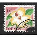 COOK ISLANDS 1963 6d HIBISCUS SG 167 FINE USED