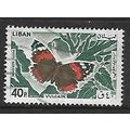 LEBANON 1965 BUTTERFLIES 40p RED ADMIRAL SG 875...