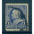 Used 264 1c Benjamin Franklin Just Clears M02752
