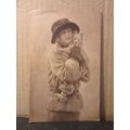 VERY SMART VICTORIAN YOUNG LADY WITH SMALL DOG ...
