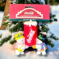 Vintage Coca Cola Christmas Ornament 4" Snowman...