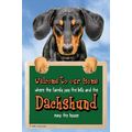 3D DACHSHUND BLACK AND TAN WELCOME SIGN 3D grea...