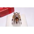 Estate 1.05ctw Natural Oval Garnet & Diamond Fa...