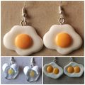 Fun Egg Earrings Silver Plated Hooks