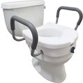 Carex E-Z Lock Raised Toilet Seat with Handles,...