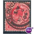 GB stamps 1902-10 KEV11 - 1d SG219 Slough 8
